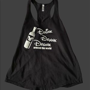 Funny Womens Drink Drank Drunk Around the World Shirt XL